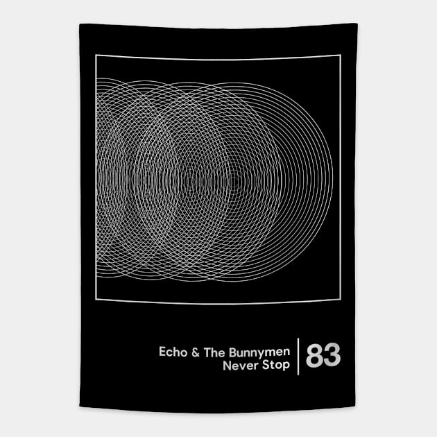 Echo & The Bunnymen - Minimalist Style Graphic Artwork Tapestry by saudade