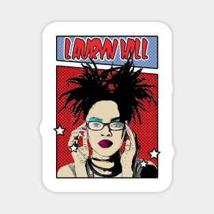 Lauryn Hill 80s Pop Art Comic Style Magnet