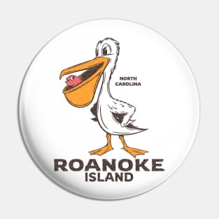 Roanoke Island, NC Summertime Vacationing Pelican & Fish Pin