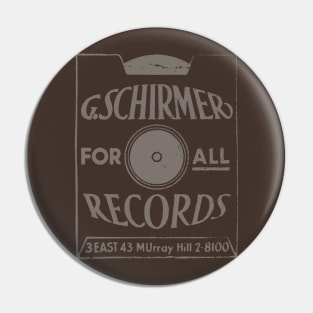 Schirmer Records Pin