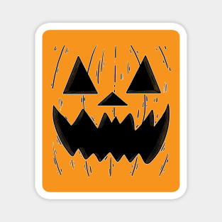 Jack O Lantern Halloween Pumpkin Face Design Magnet