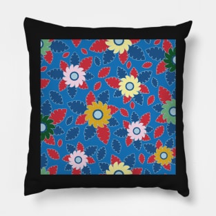 Floral bouquet in bold and vibrant colours Pillow