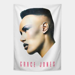 Grace Jones  //  80s Faded Style Aesthetic Design Tapestry