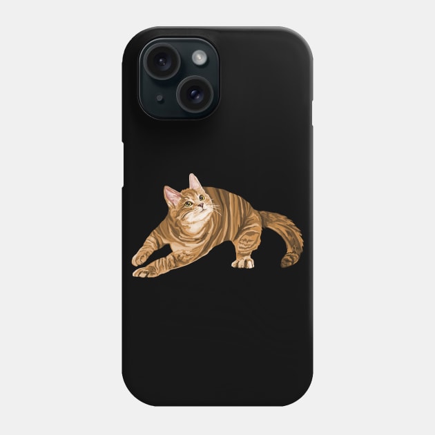 Zooming Orange Ginger Kitten Phone Case by Art by Deborah Camp