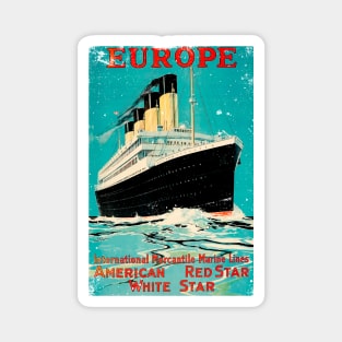 Poster Retro Ship Vintage Cruise Vessel Magnet