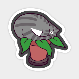 Potted Cat Plant Magnet