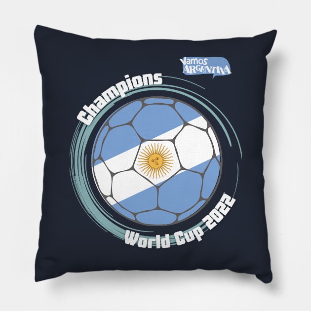 Argentina World Cup Champions Pillow by Magnolia Meadows