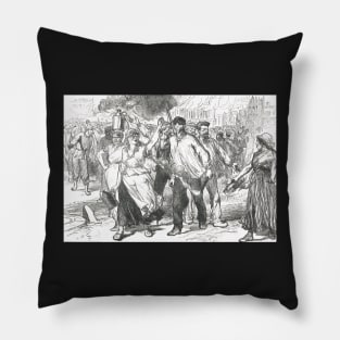 Pétroleuses in Paris, Bloody Week, 1871.  The last days of the Paris commune Pillow