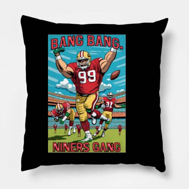 49 ers victor design,go niners Pillow by Nasromaystro