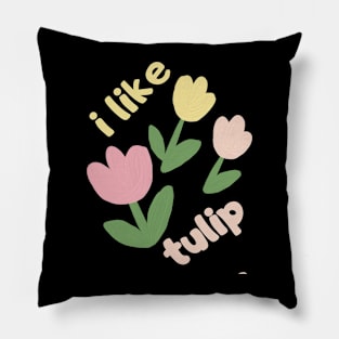 Tulip Vintage Retro Since Established Tulips Pillow