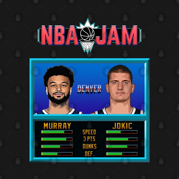 NBA JAM - Denver Basketball by Buff Geeks Art