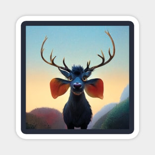 Quirky Fantasy Baby Stag Magnet