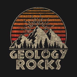 Geologist Geographer Geology Rock Science Distressed T-Shirt