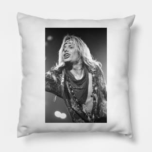 Vince Neil BW Photograph Pillow