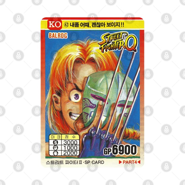 Vega (Balrog) Korean Trading Card - Street Fighter by retroworldkorea
