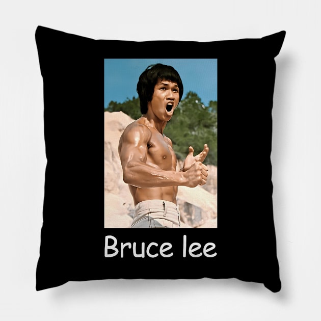 Movie Bruce Jeet Kune Do Bruce Dragon Legend Pillow by Garmentcrooks