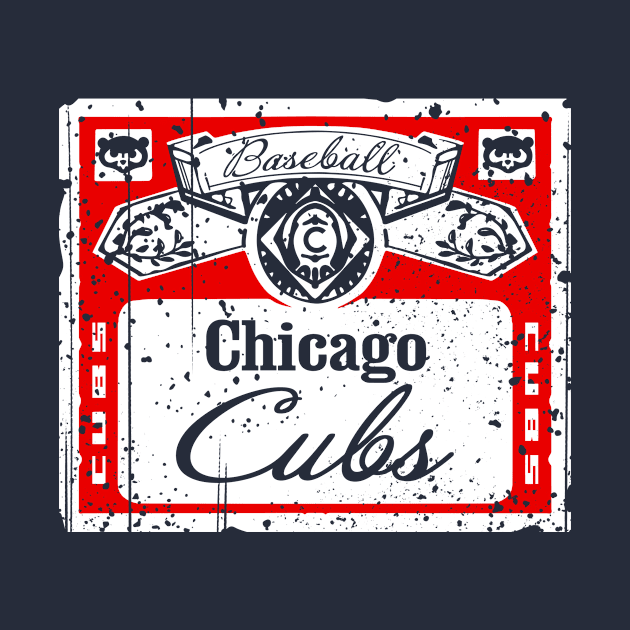 FRONT & BACK print Vintage Cubs Beer by Throwzack