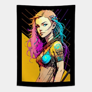 surf vibes, surfer girl, beach party, v4 Tapestry