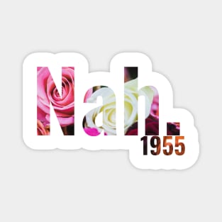 Floral Nah 1955 Rosa Magnet