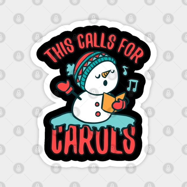 This Calls for Carols Cute Kawaii Snowman Singing Magnet by creative