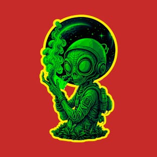 Alien smoking weed T-Shirt