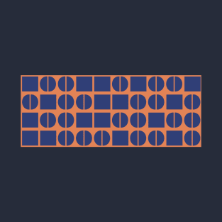 Binary code in orange and blue T-Shirt