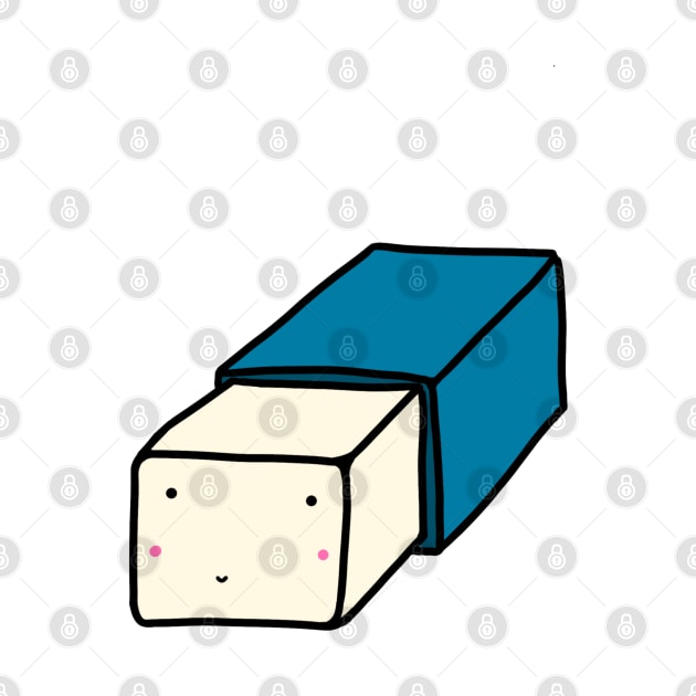 Cute white and Blue eraser by Artmmey