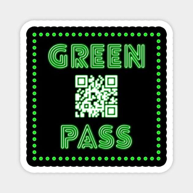 Green Pass Magnet by Stecra