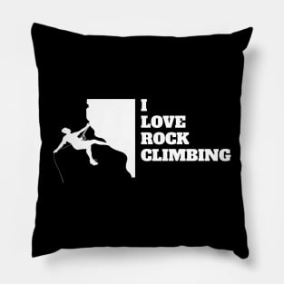 I Love Rock Climbing Mountain Climbing Rocks Pillow