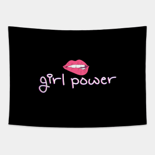 Girl Power Rose Lipstick Positive Slogan To Girl Empowerment Tapestry