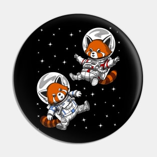 Red Panda Bear Space Astronaut Pin