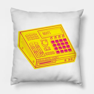 Beat Maker (Mexican Pink Lines + Yellow Rose Drop Shadow) Analog / Music Pillow