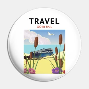 Travel Go by Rail Pin