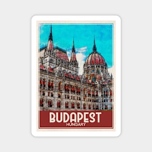 Travel Art Budapest Hungary Magnet