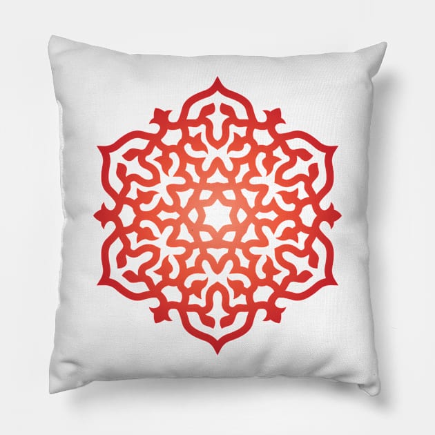 MANDALA T-SHIRT MANDALA 030 Pillow by abcmandalaclothing