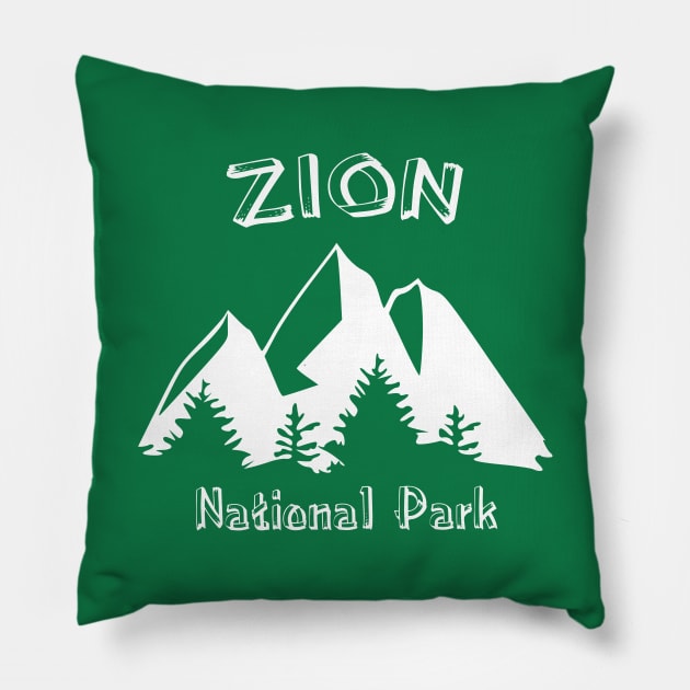 Zion National Park Pillow by esskay1000