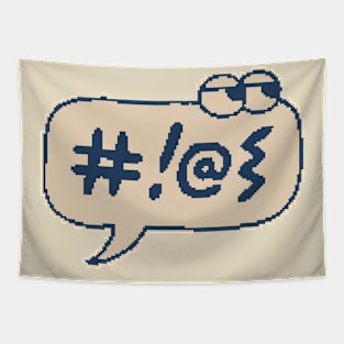 #!@ what is going on - 1bit pixel art Tapestry