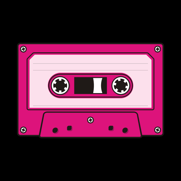 Audio Cassette Magenta by sifis