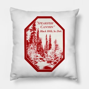 1940 Spearfish Canyon South Dakota Pillow