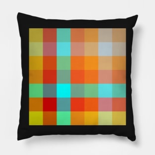 Colorful square check pattern Pillow