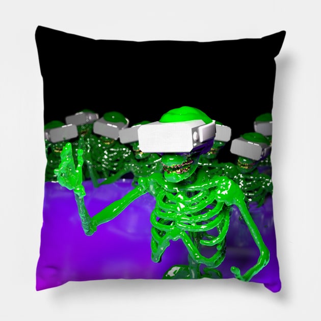 Slime Skeleton VR Pillow by occultfx