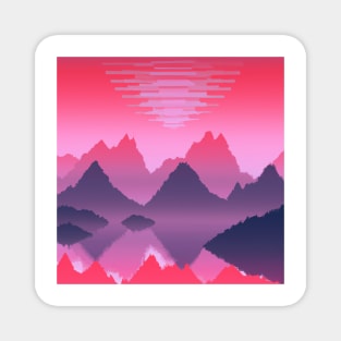 Pink sunset Magnet