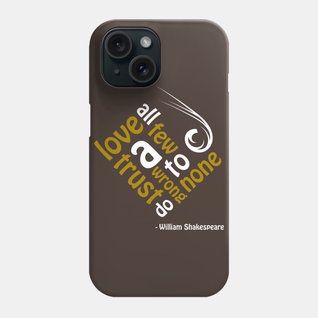 Do Wrong to None Phone Case by masciajames