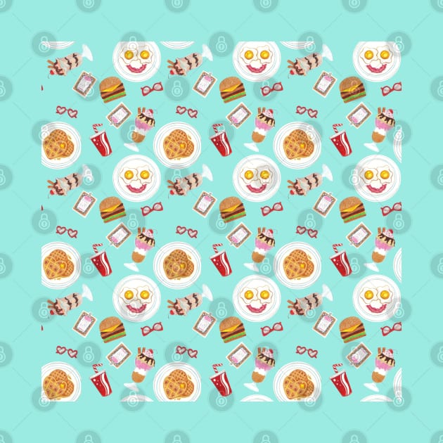 50's Diner Food Pattern by conshnobre