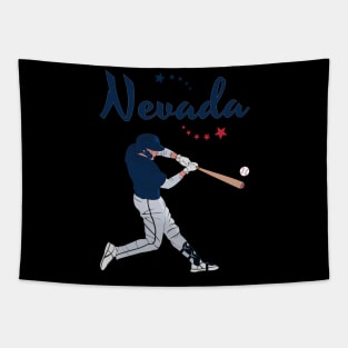 Nevada USA Baseball Tapestry