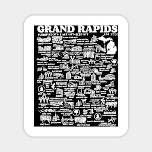 Grand Rapids Map Magnet