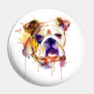 English Bulldog Head Pin