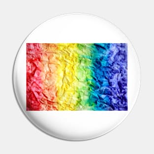 Rainbow design  crumpled effect Pin