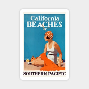 California Beaches Vintage Poster 1923 Magnet