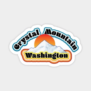 Crystal Mountain Washington Retro Sunset Magnet